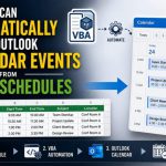 π
How VBA Can Automatically Create Outlook Calendar Events From Excel Schedules