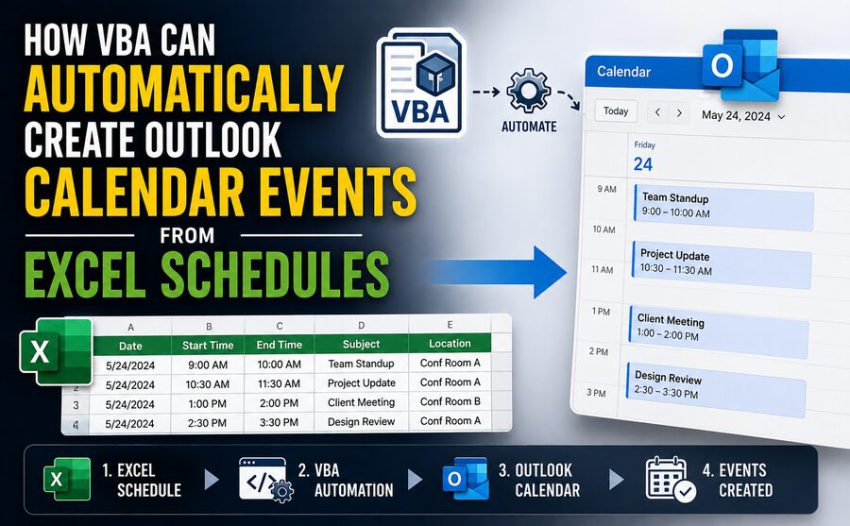 📅 How VBA Can Automatically Create Outlook Calendar Events From Excel Schedules