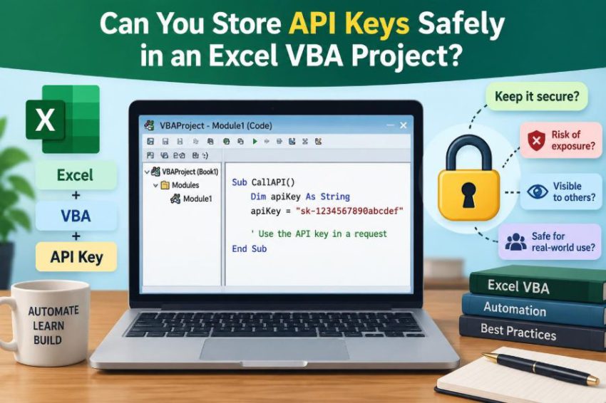 π Can You Store API Keys Safely in an Excel VBA Project?