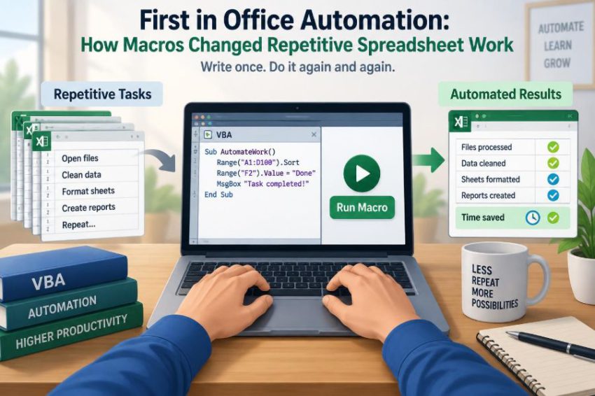 ⚙️ First in Office Automation: How Macros Changed Repetitive Spreadsheet Work