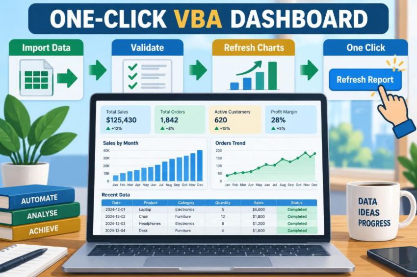 📊 How to Build an Excel VBA Dashboard That Updates Reports with One Click