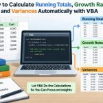 📈 How to Calculate Running Totals, Growth Rates, and Variances Automatically with VBA
