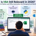 📊 Is VBA Still Relevant in 2026? How AI, Python, and Office Automation Are Changing Excel Workflows