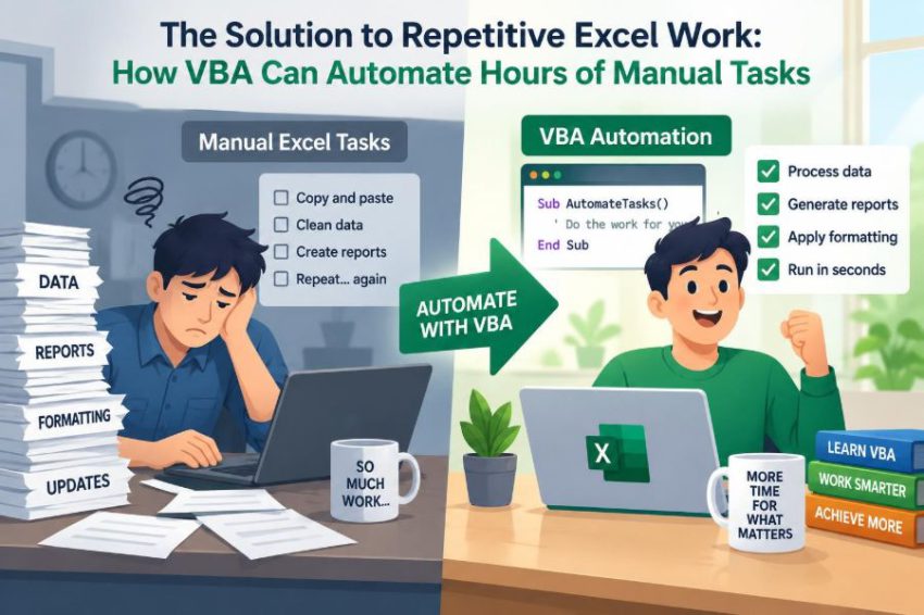 ⚙️ The Solution to Repetitive Excel Work: How VBA Can Automate Hours of Manual Tasks