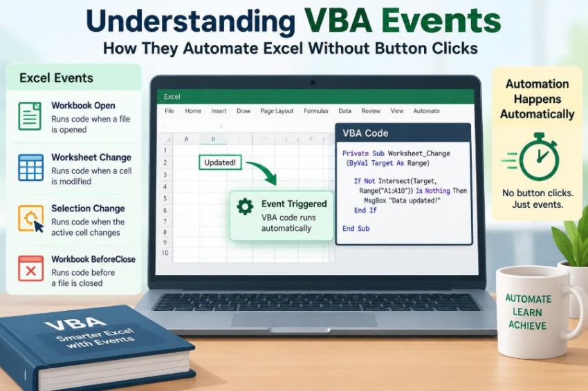 ⚙️ Understanding VBA Events and How They Automate Excel Without Button Clicks