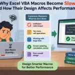 ⚙️ Why Excel VBA Macros Become Slow and How Their Design Affects Performance